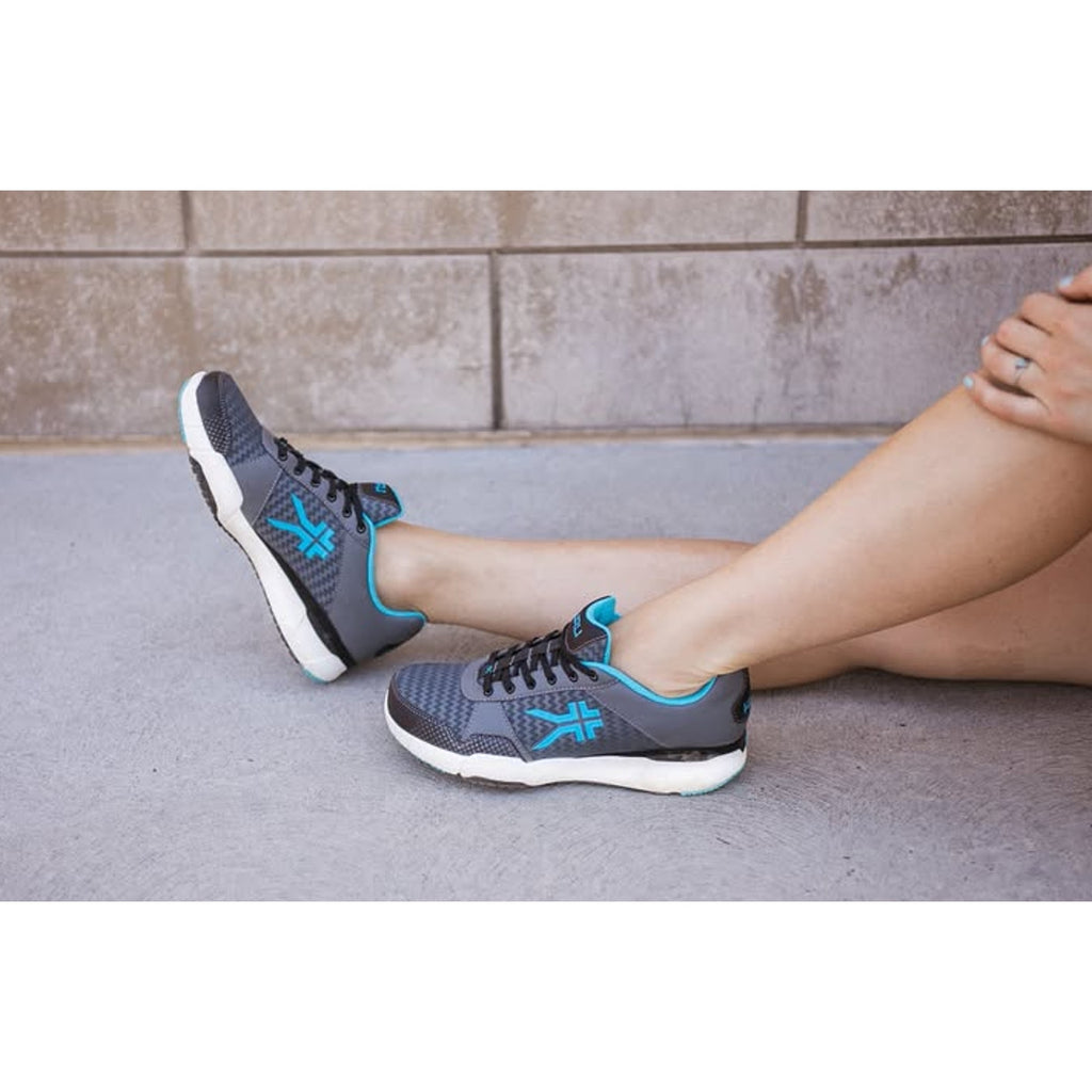 Kuru Womens Quantum Walking Sneakers Size 5 WIDE White Blue Athletic NWOB