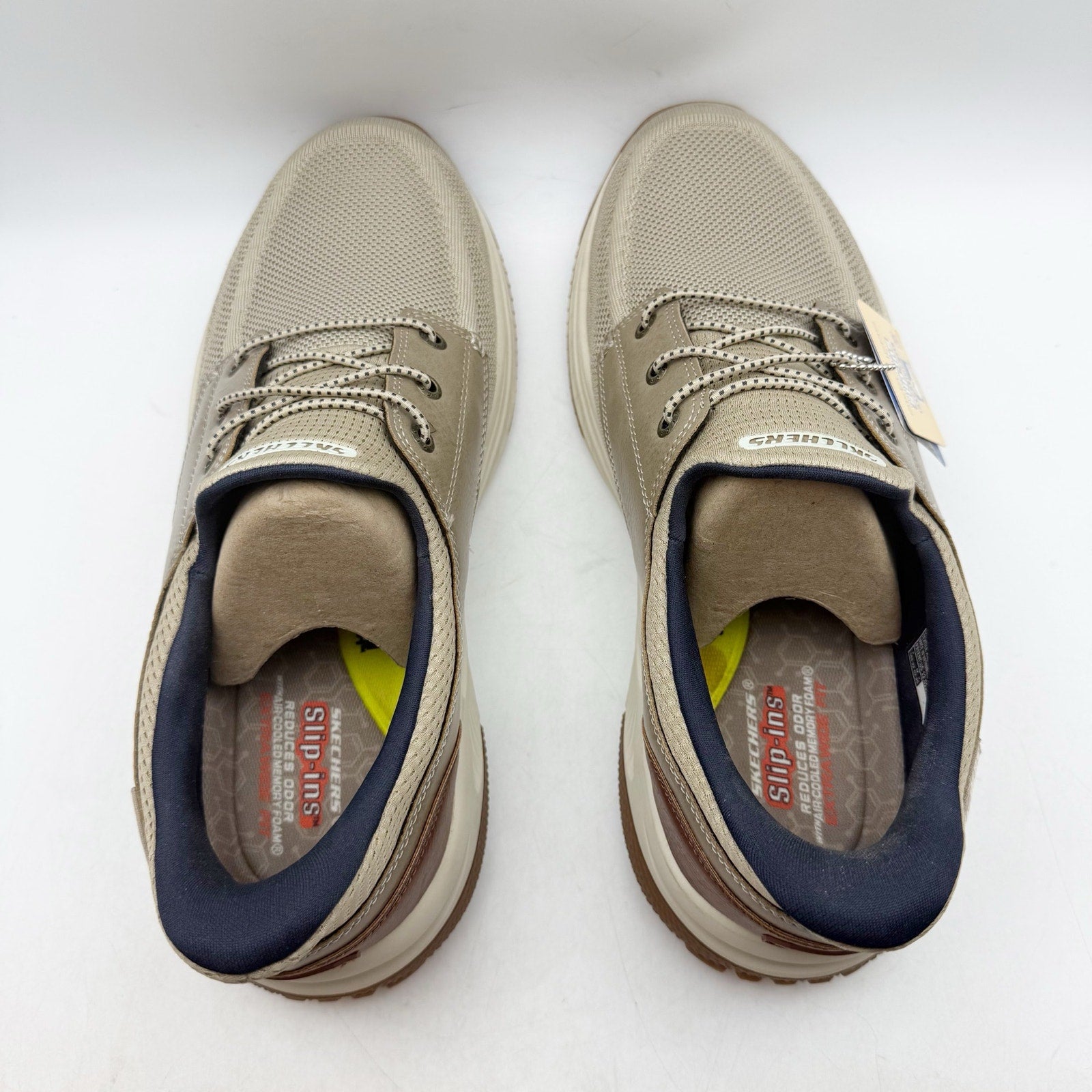 SKECHERS Mens Meroe - Alden Slip On Boat Shoes US 13 WW Taupe Tan Sneakers NWT