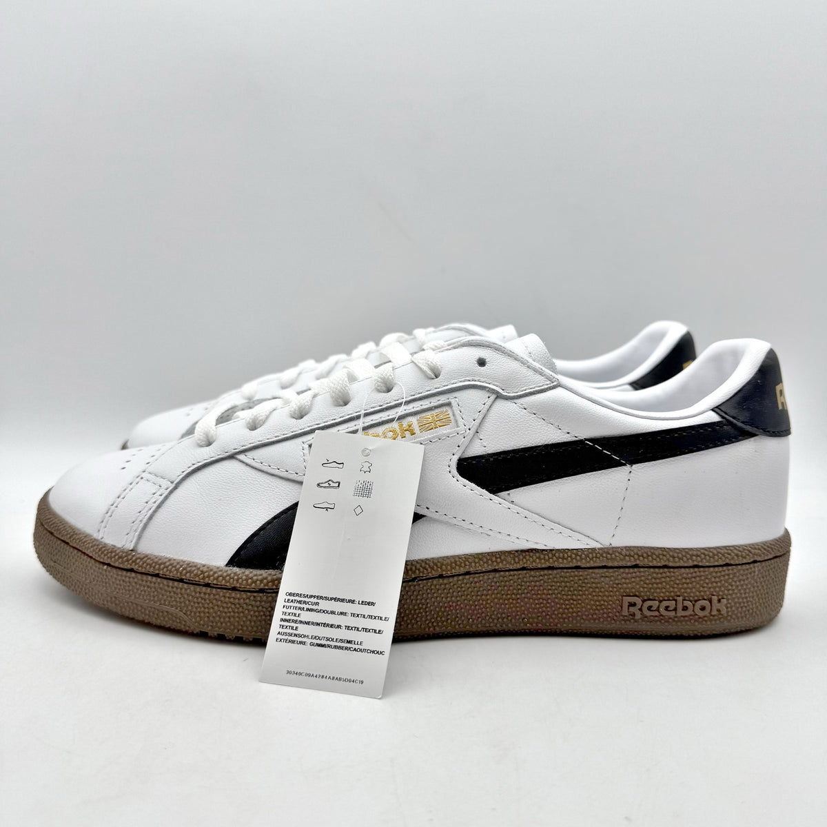 Reebok Mens Club C Grounds Casual Sneakers Size 9 EU 42 White Black NIB