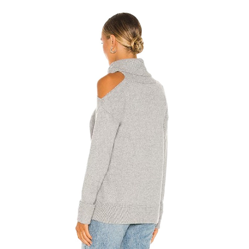 1. STATE Women Turtleneck Cold Shoulder Sweater 3X Light Heather Grey NWOT