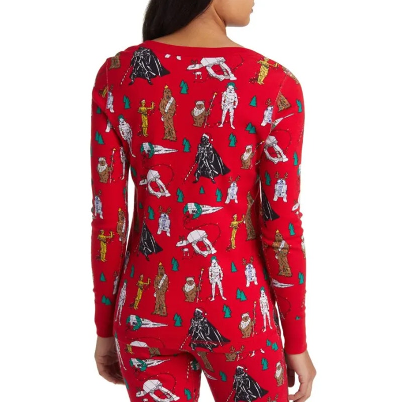 HANNA ANDERSON Womens Star Wars Christmas Pajama Top Medium Festive Red NWT