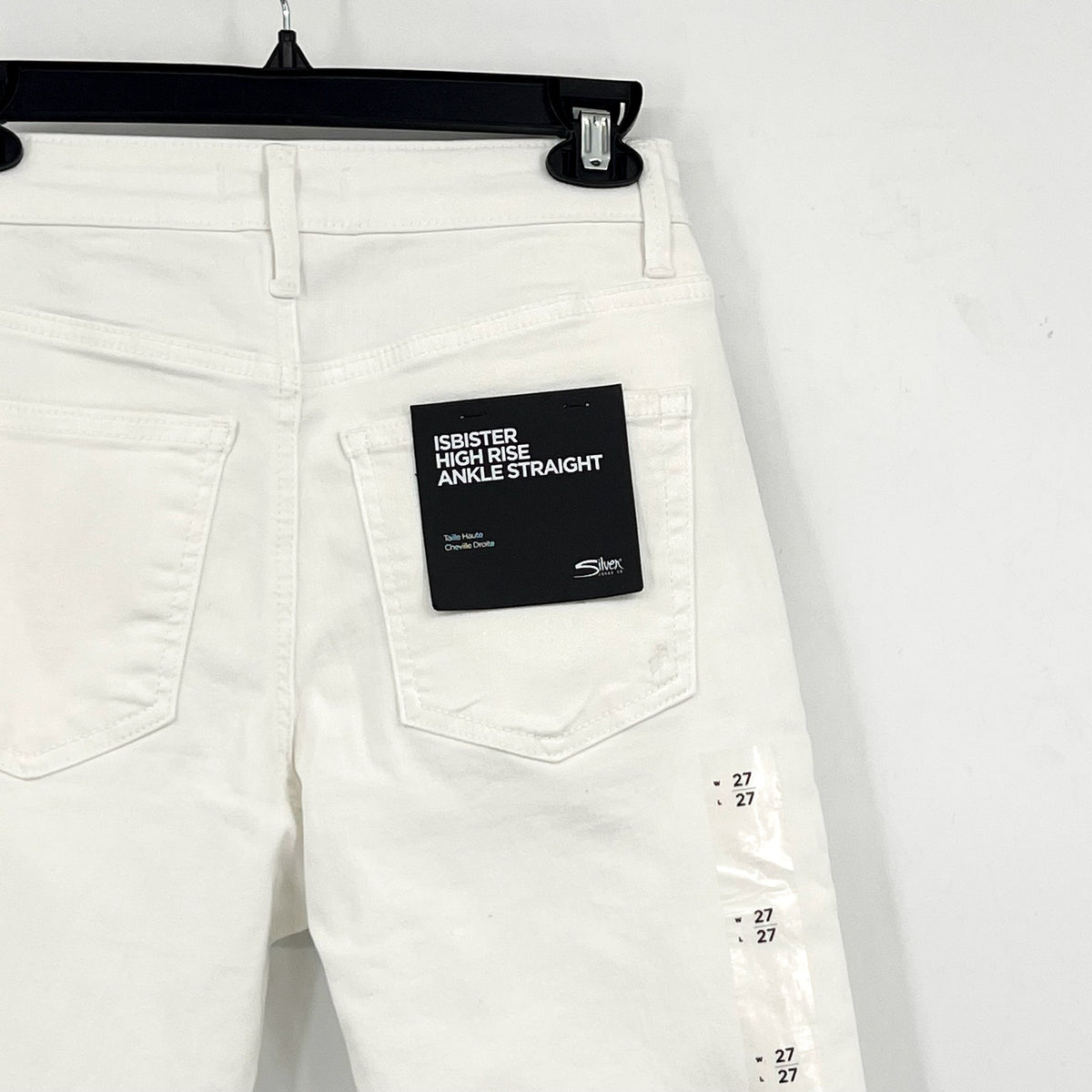 SILVER JEANS CO. Isbister Straight Leg Ankle Jeans 27x27 US 4 White Stretch NWT