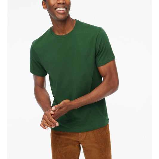 J.Crew Mens Cotton Washed Jersey Tee Large Green Short Sleeve NWOT