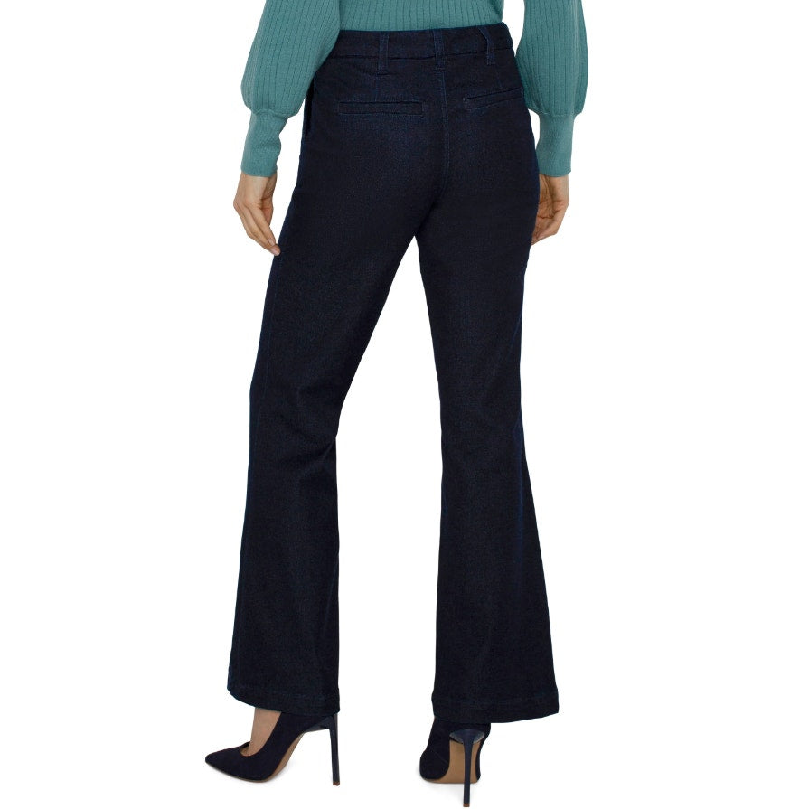 LIVERPOOL Women's Pintuck Trouser Jeans US 4 27 Blue Sturgis Midrise NWT