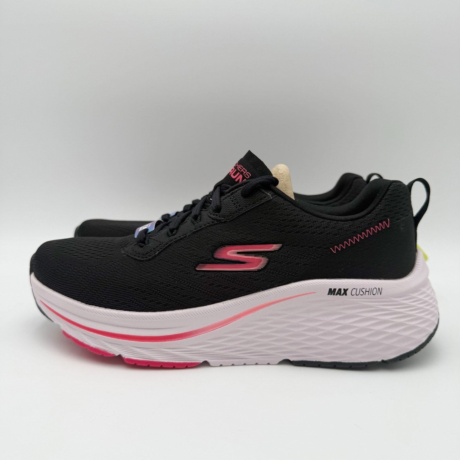 Skechers Womens Max Cushioning Elite 2.0 Athletic Shoes Size 6.5 Black Pink NWT
