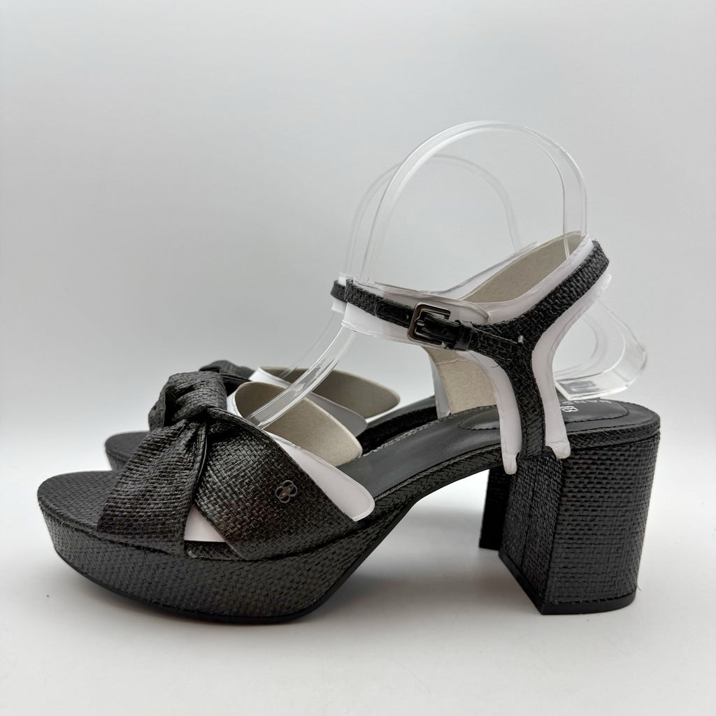 Bandolino Womens Prezley Heeled Sandals Size 10 M EU 40.5 Black Party NIB