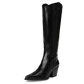 Sam Edelman Womens Wyatt Knee High Boots US 7.5 M Wide Calf Black Leather NWOB