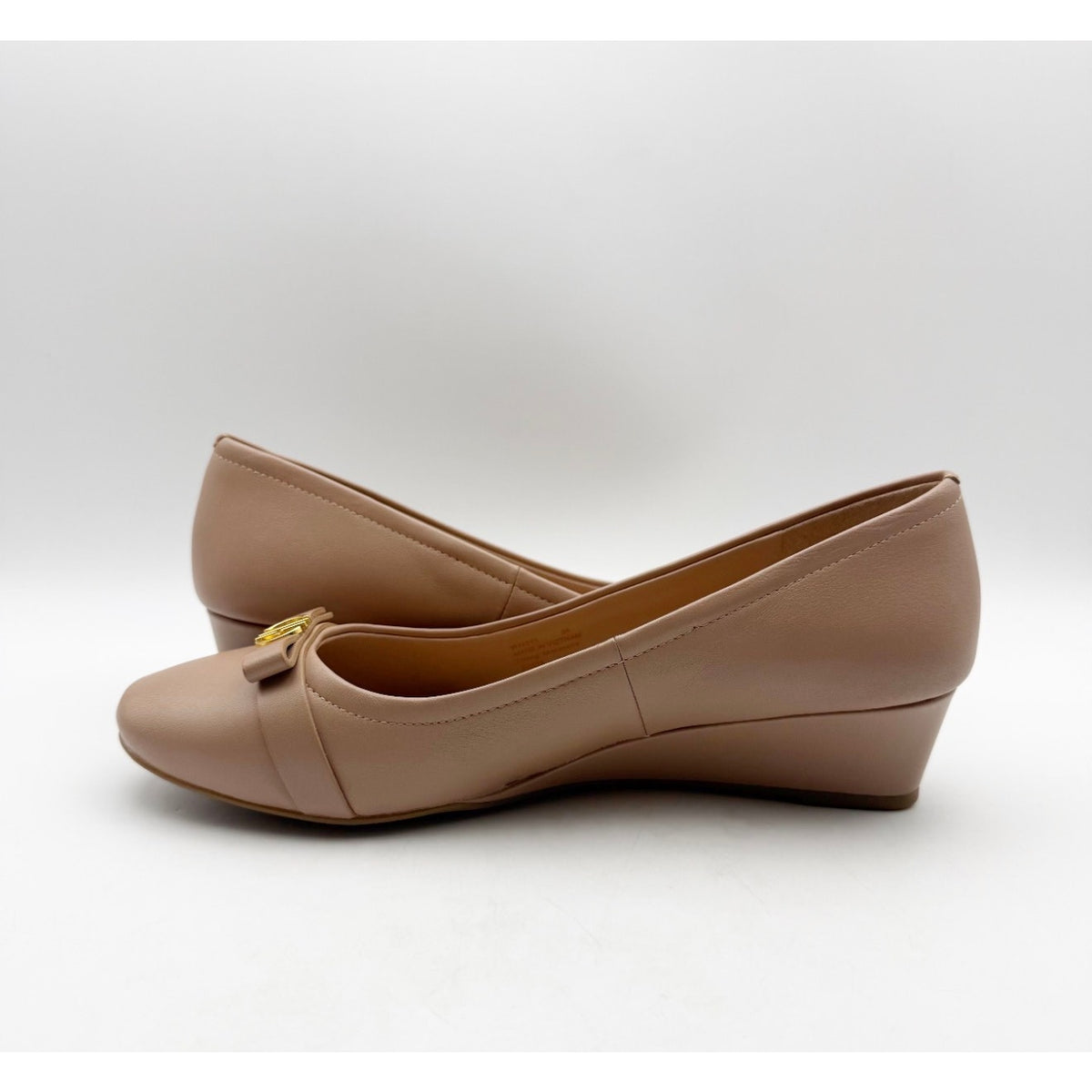 Cole Haan Womens Malta Wedge Heels Size 8B EU 38.5 Tan Blush Leather NIB