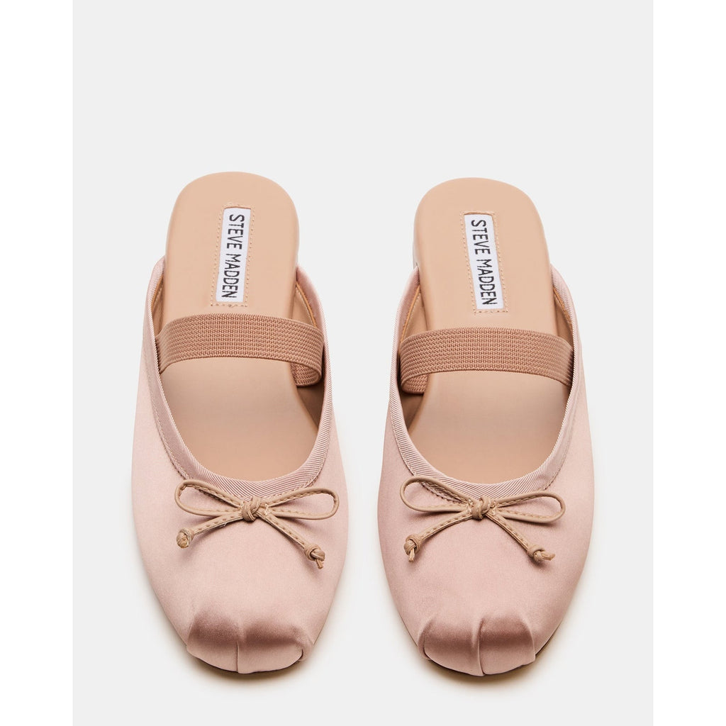 Steve Madden Womens Cutesy Ballet Mule Flats Size 8 Blush Pink Satin NIB