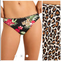 TOMMY BAHAMA Lily Cat Reversible Hipster Bikini Bottoms Medium Black Printed NWT