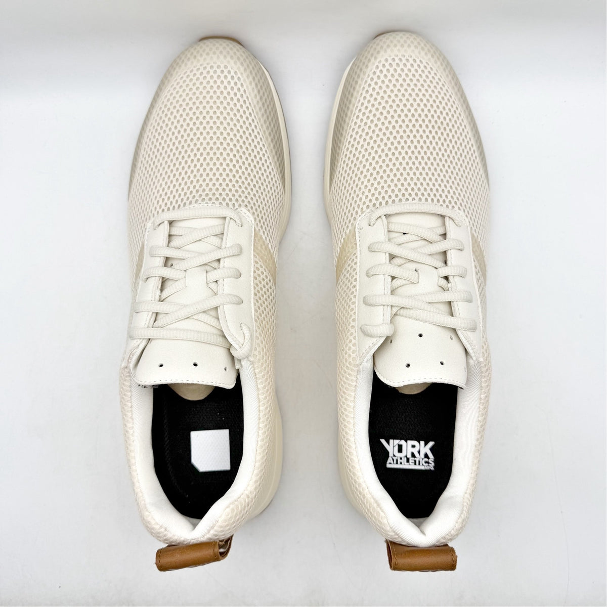 YORK Athletics Mens The Henry Runner Athletic Shoes Size 10 Bone White NIB