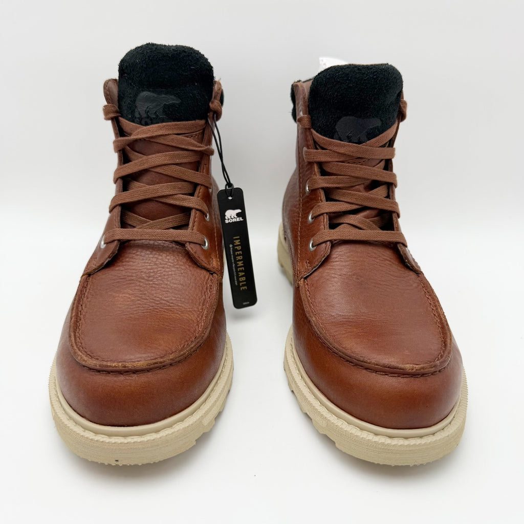 Sorel Mens Madson II Moc Toe Boots US 7.5 EU 40.5 Brown Leather Waterproof NIB
