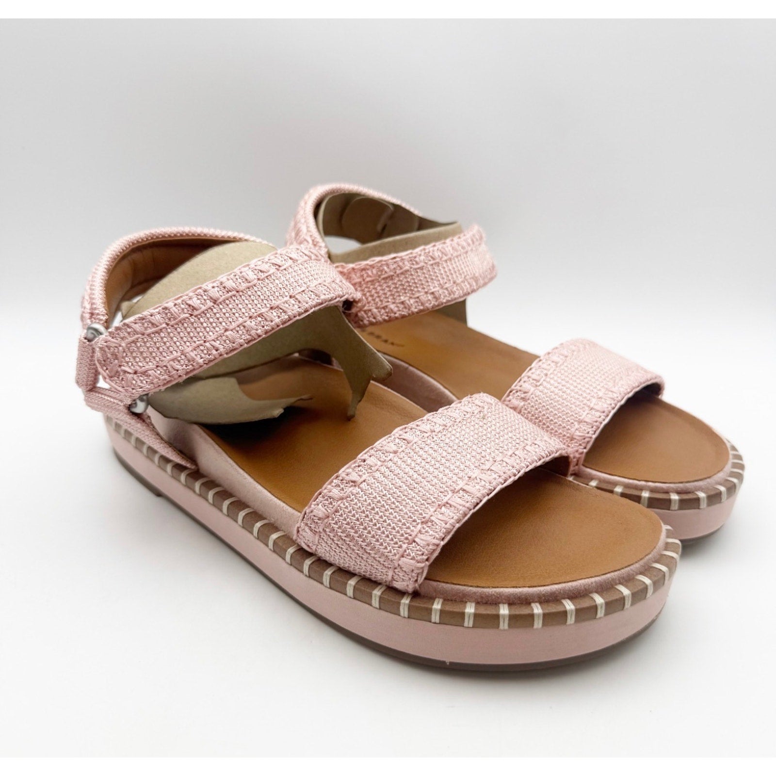 Lucky Brand Womens Ullaniah Platform Sandals Size 9M Pink Blush Ankle Strap NIB