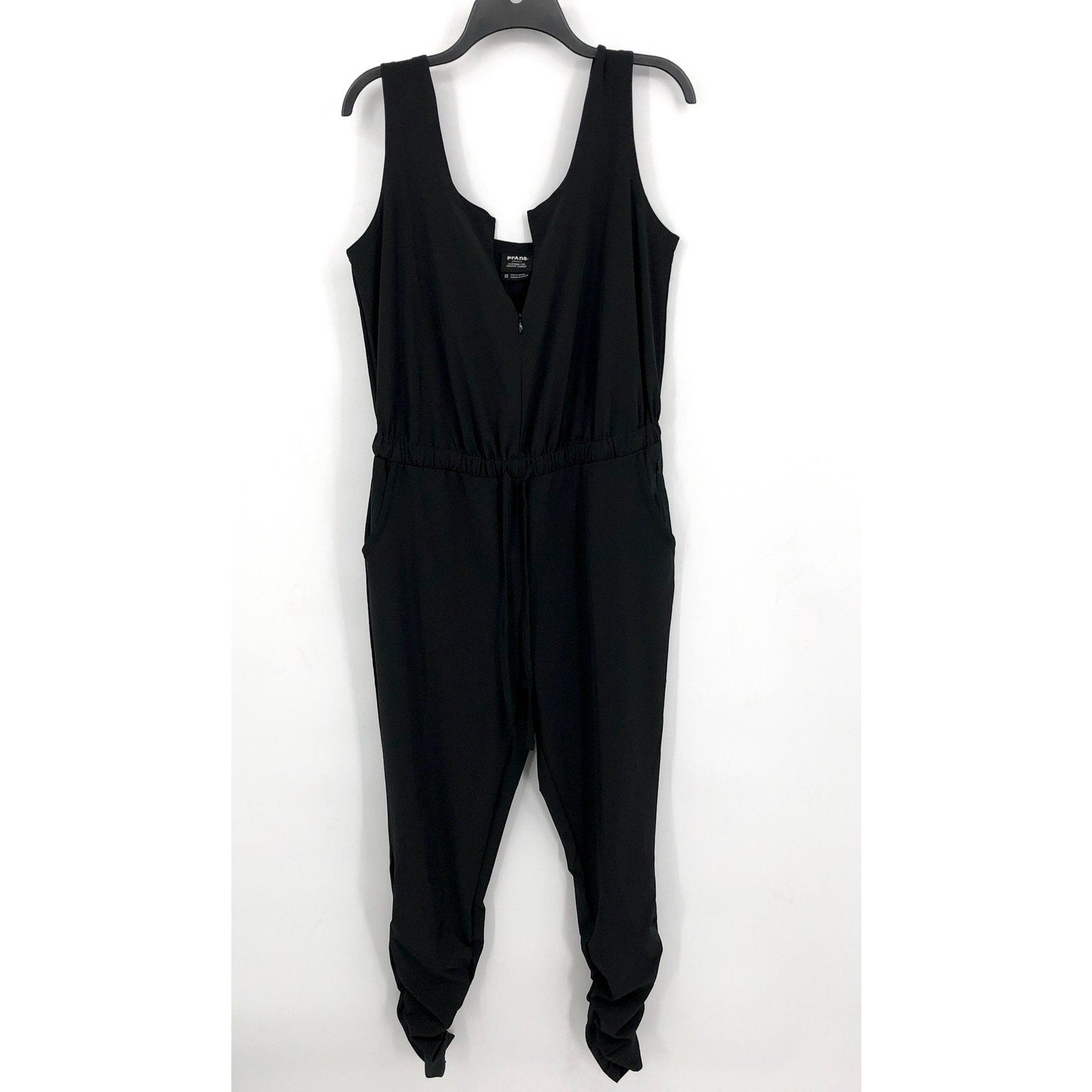 PRANA Women's Railay Jumpsuit Medium Black Sleeveless Wrinkle Resistant UPF NWT