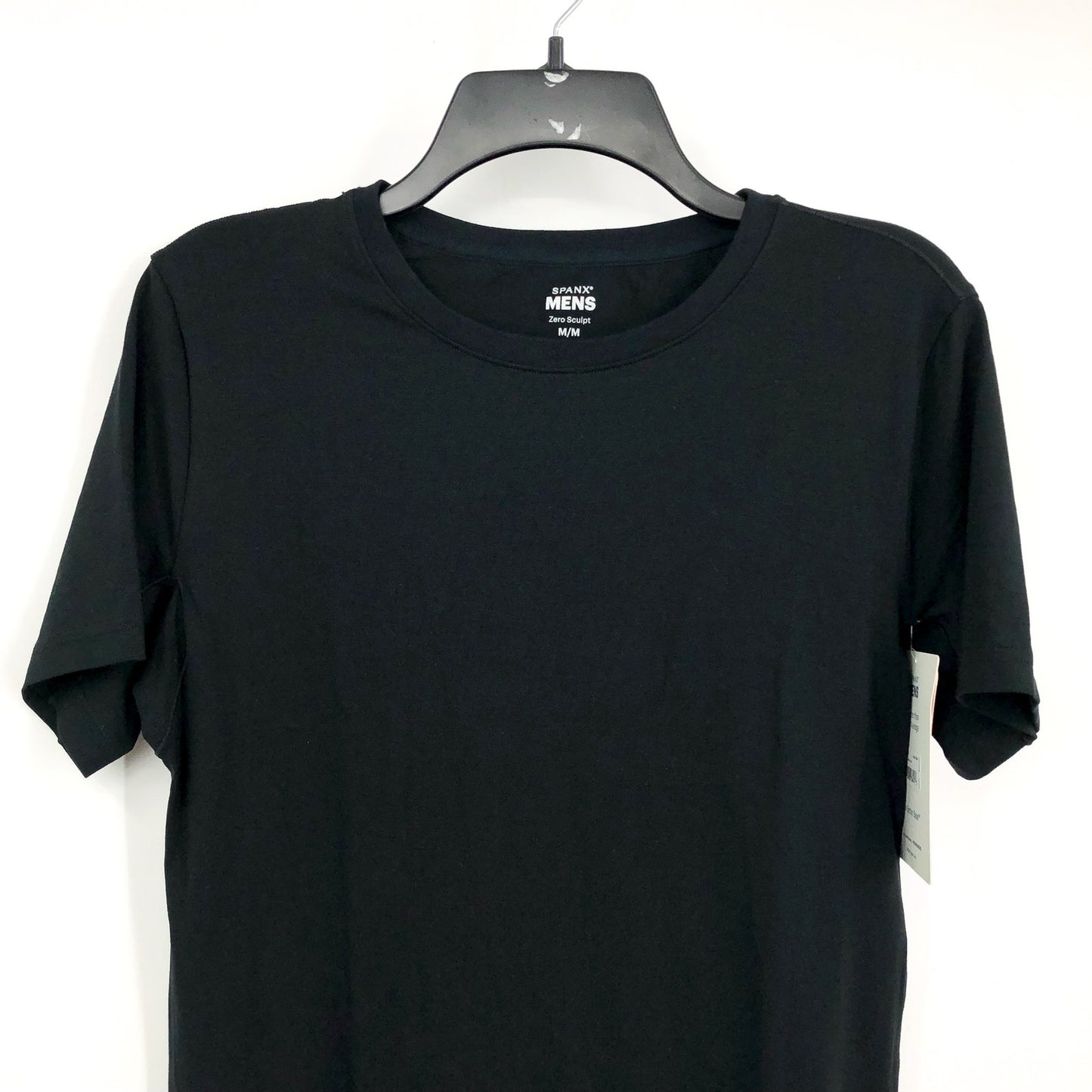 SPANX Mens Zero Sculpt Crewneck T-shirt Medium Classic Black Cotton & Modal NWT