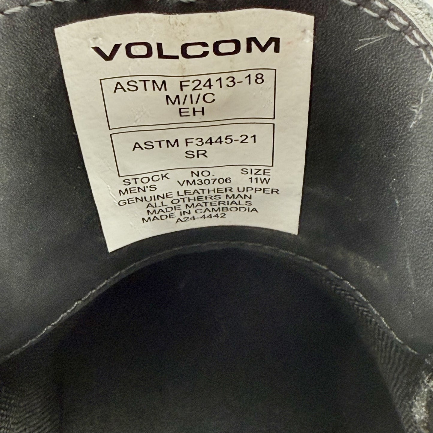 Volcom Mens Street Shield Station Tactical Boots US 11 Wide Black Slip-on CT NIB