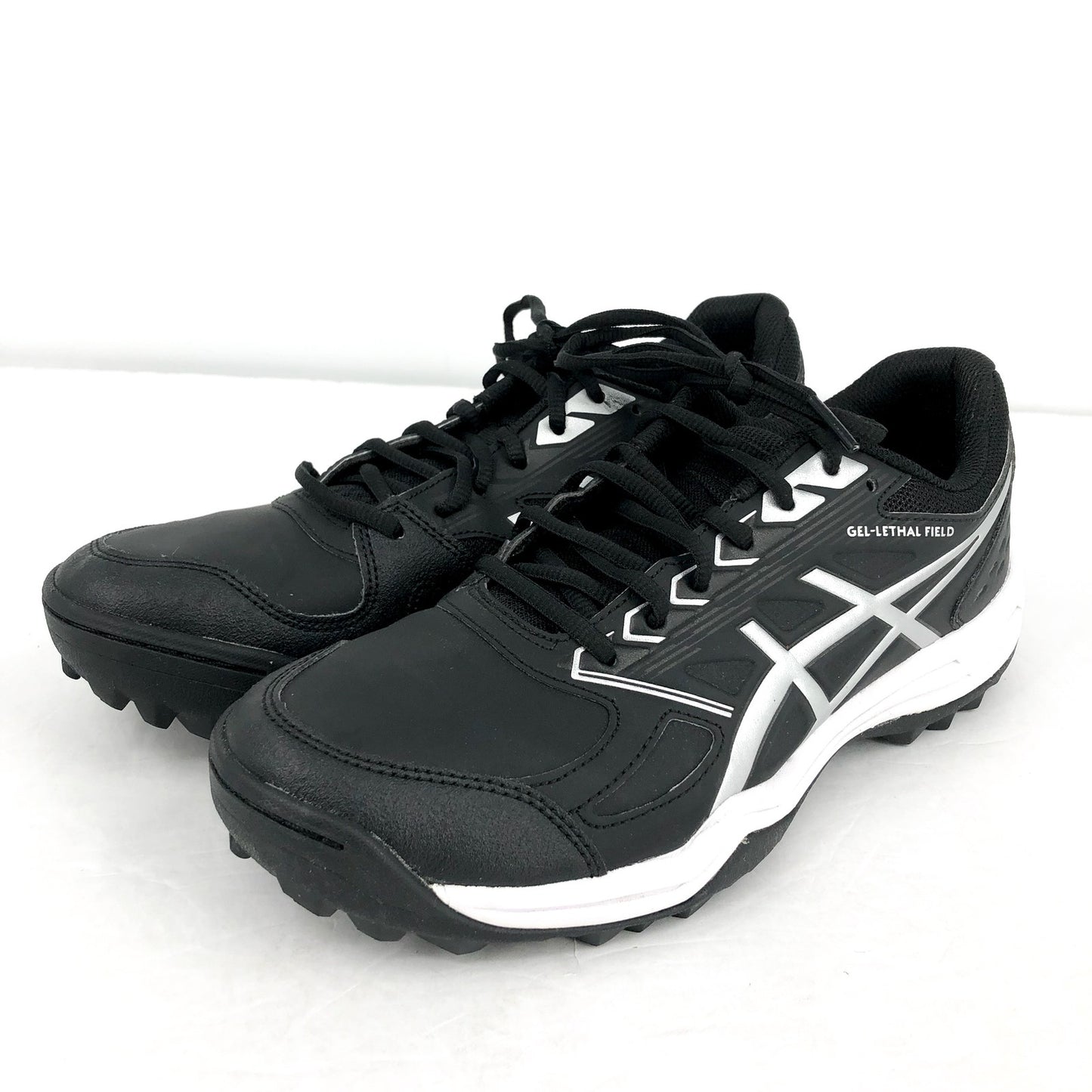 ASICS Womens Gel-Lethal Field Hockey Sneakers US 10 Black Silver Lace Up NIB