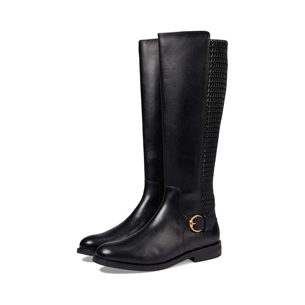 Cole Haan Womens Clover Knee High Boots US 11 M EU 42 Black Leather NIB