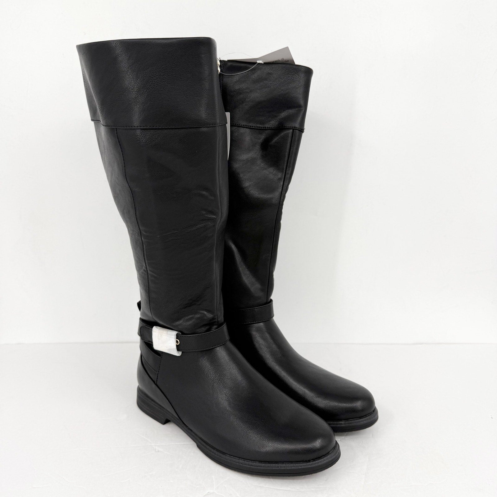 Dr. Scholls Womens Hello Rider Knee High Boot US 9 M Wide Calf Black NWT
