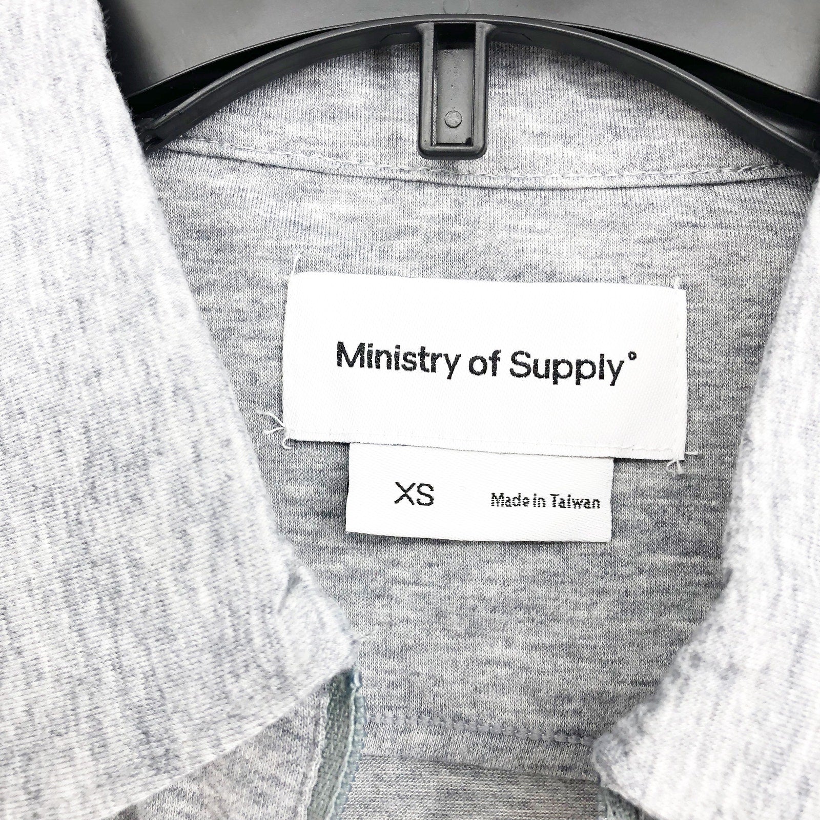 Ministry of Supply Mens Zip Polo Shirt XS Light Grey Composite Merino NWT