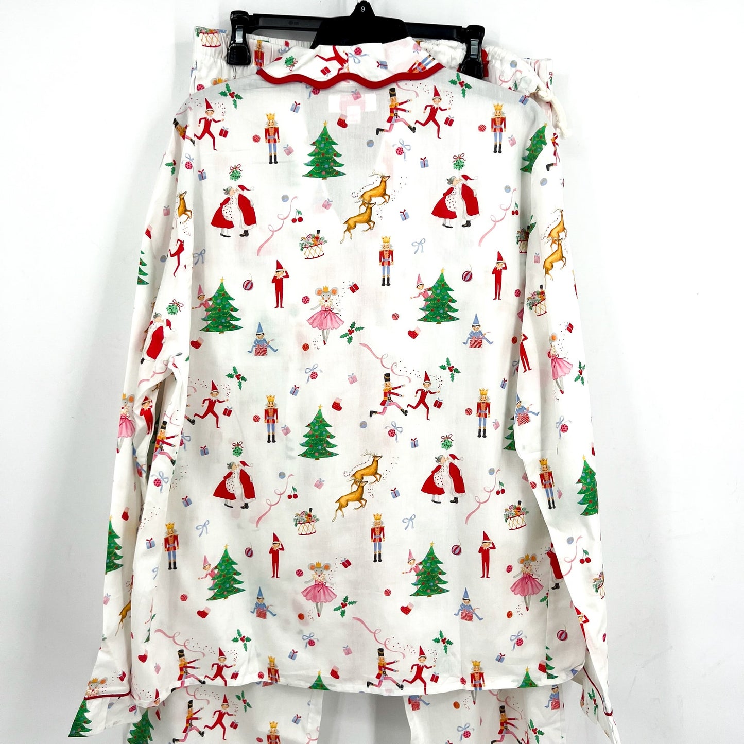 SANT AND ABEL X KATHY HILTON Christmas Magic Cotton Pajamas Set XL White NWT