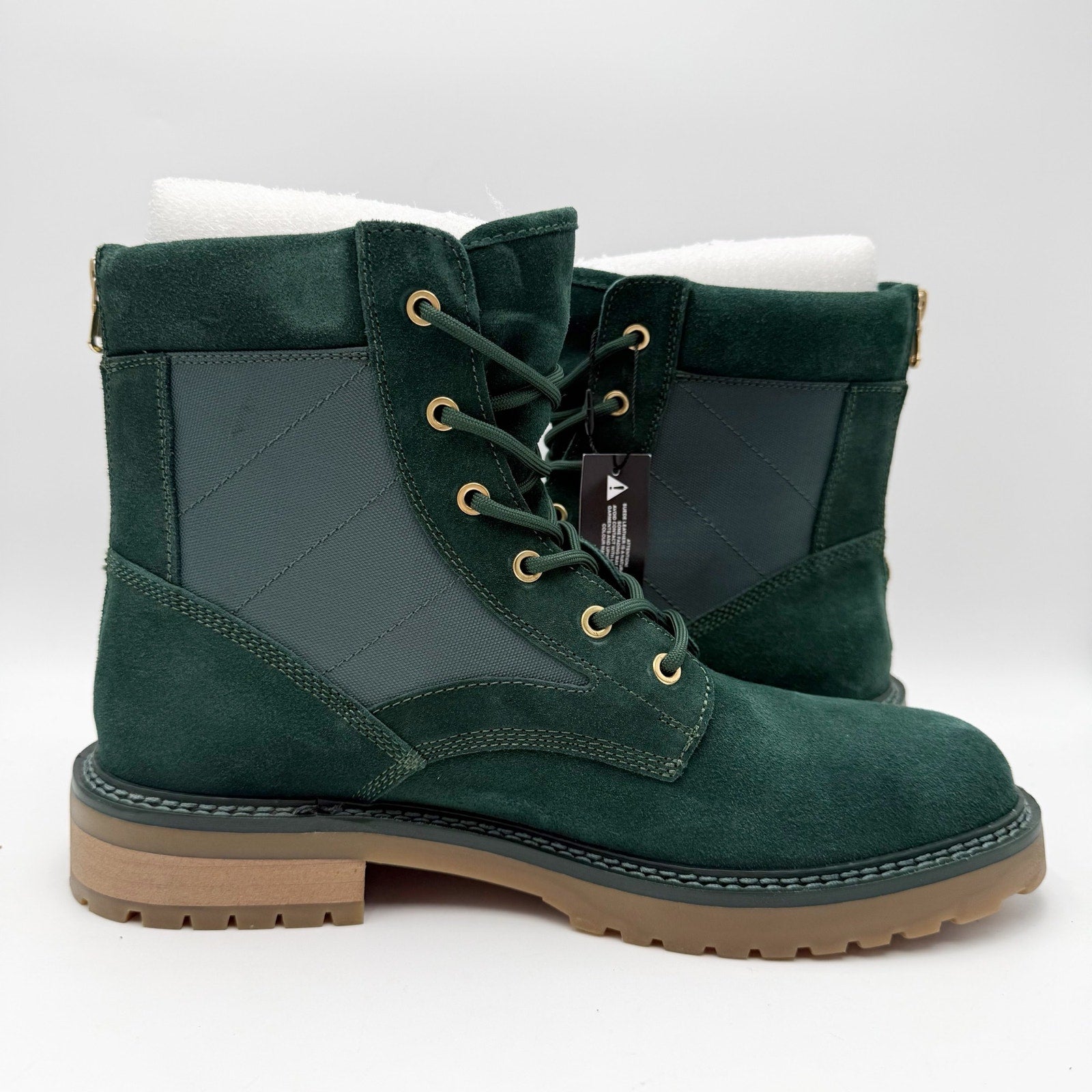 Saint Morta Mens Legion Ankle Combat Boots Size 10 EU 44 Green Gum Suede NIB