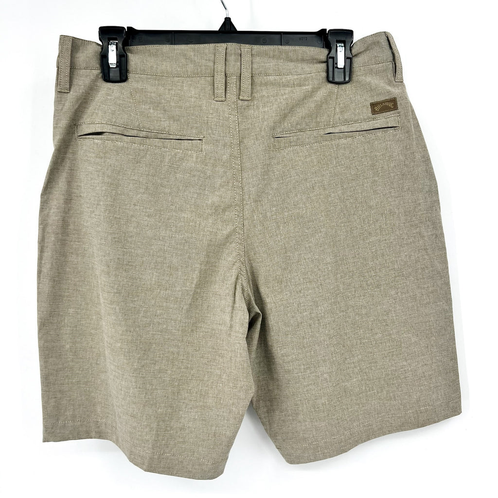 BILLABONG Men's Crossfire 19 Submersible Shorts Size 32 Khaki Flat Front NWT
