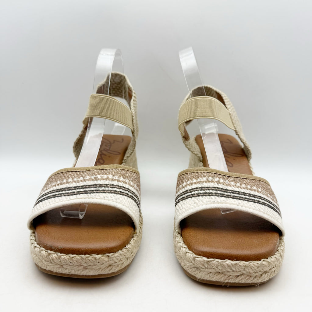Zodiac Womens Noreen Wedge Sandals US 8.5 EU 39 Tan NWOB