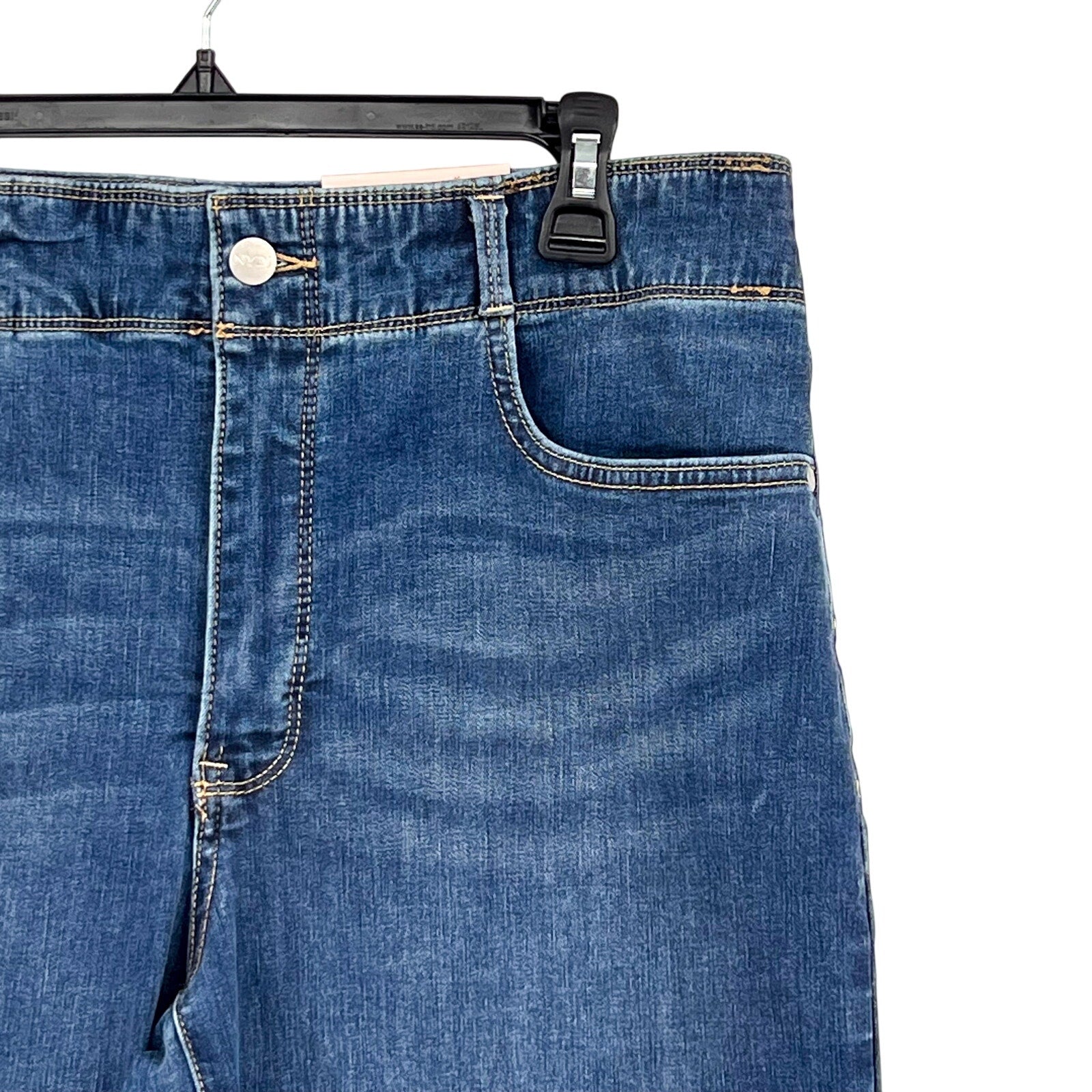 NYDJ Womens Major Wide Leg Capri Jeans 12 PETITE Serendipity Blue NWT