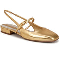 Franco Sarto Womens Destin Mary Jane Flats Size 6 M Gold Patent Leather NIB