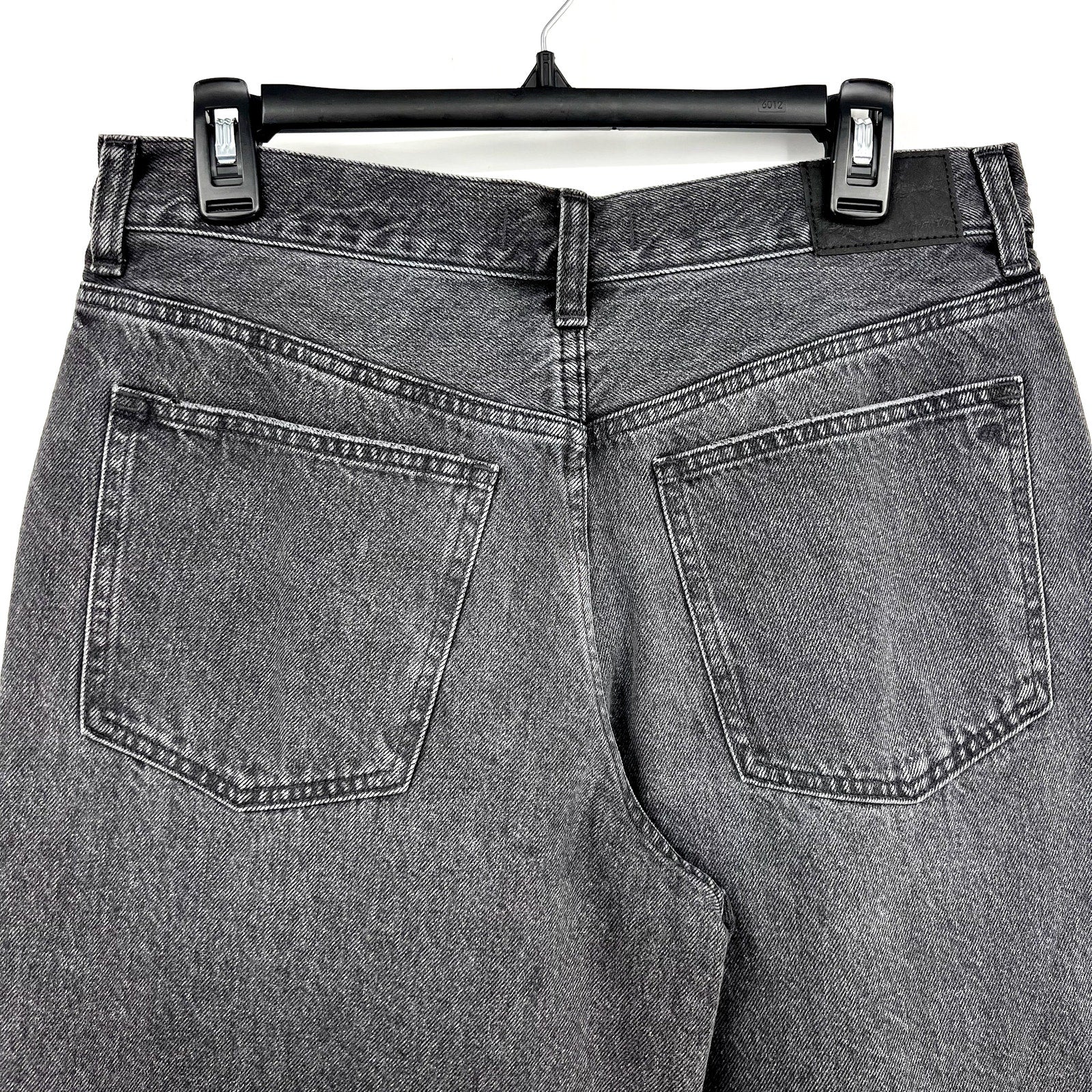 MADEWELL Women's Superwide-Leg Jeans Size 29 US 8 Black Kingswood Wash NR481 NWT