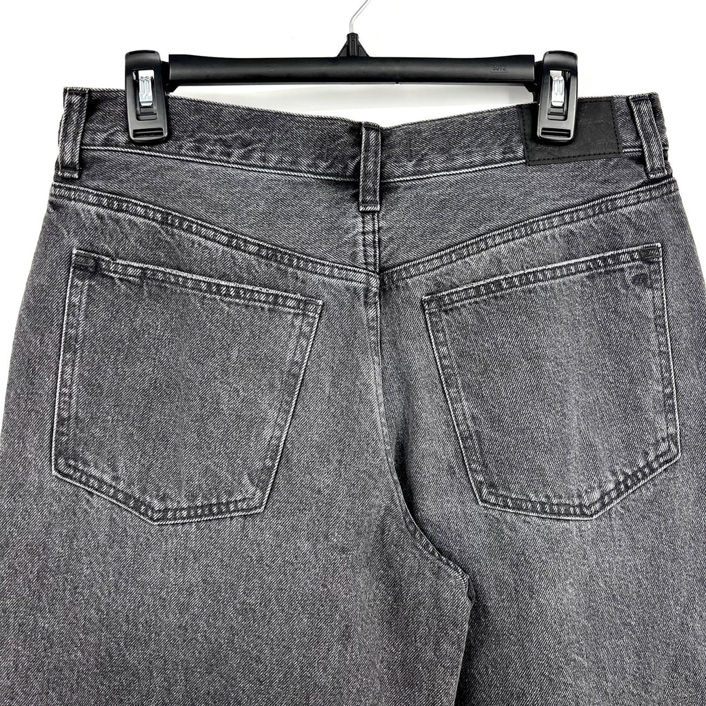 MADEWELL Women's Superwide-Leg Jeans Size 29 US 8 Black Kingswood Wash NR481 NWT