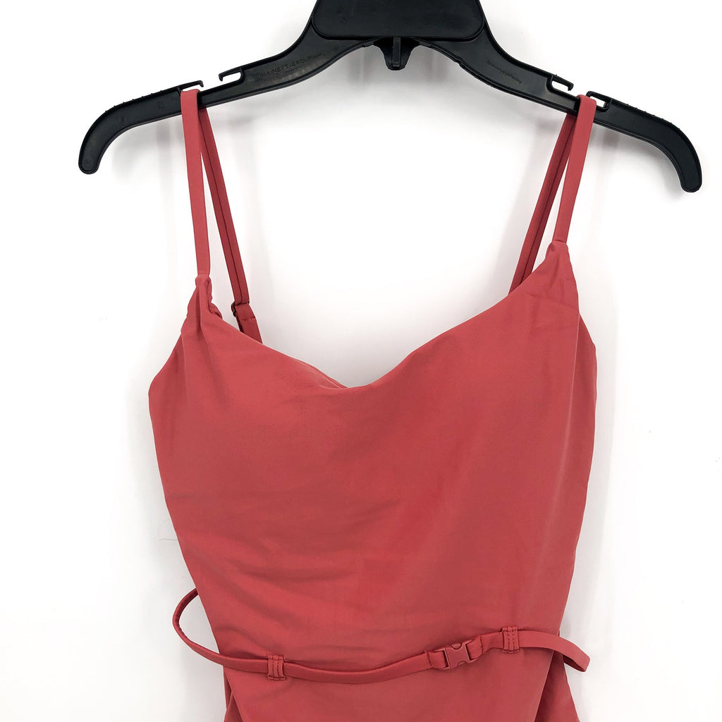 ANDIE SWIM Riviera One Piece Swimsuit Medium 8-10 Punch Pink Belted Scoop NWT
