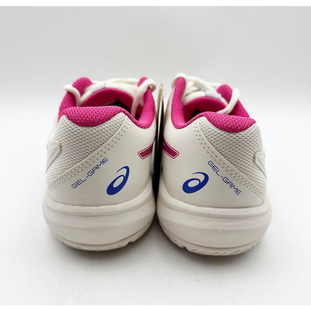 ASICS Kids Gel-Game Grade School Athletic Shoes US 4 White Pink Tennis Court NIB