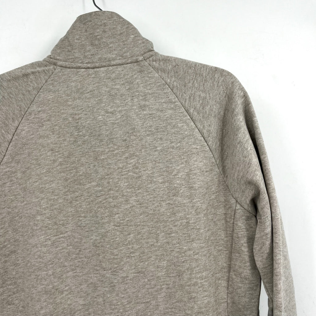L.L. BEAN Womens 1912 Sherpa Lined Tunic Jacket Medium Grey Oatmeal Full Zip NWT
