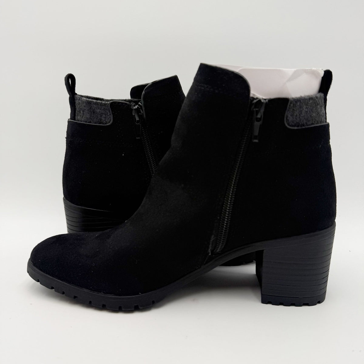 LifeStride Womens Maggie Ankle Booties Size 7 Wide EU 37 Black NWOB