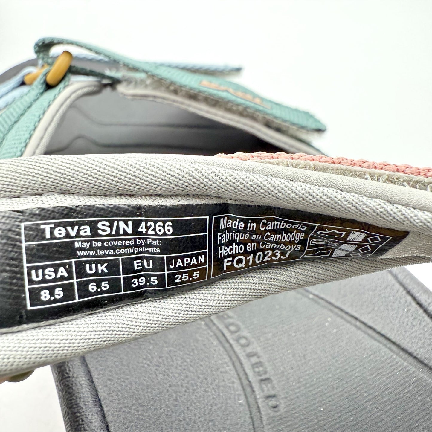 Teva Womens Tirra Leather Sandal US 8.5 EU 39.5 Black Multicolor Adjustable NIB