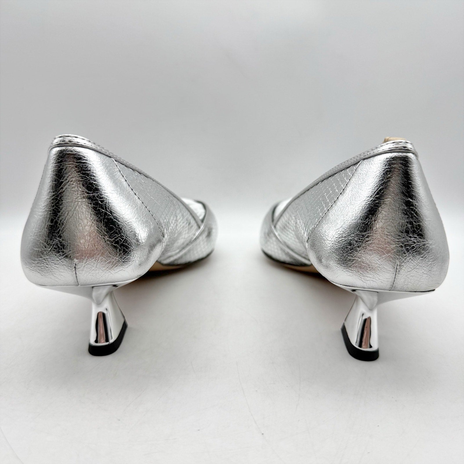 Franco Sarto Womens Darcy Pumps US 8.5 Wide EU 39 Silver NIB