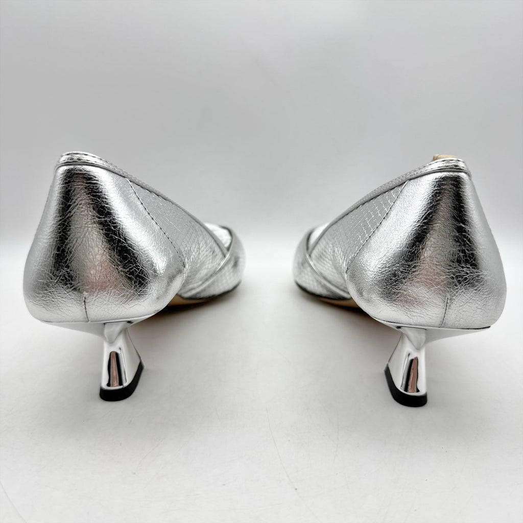 Franco Sarto Womens Darcy Pumps Size 8.5 Wide EU 39 Silver NIB