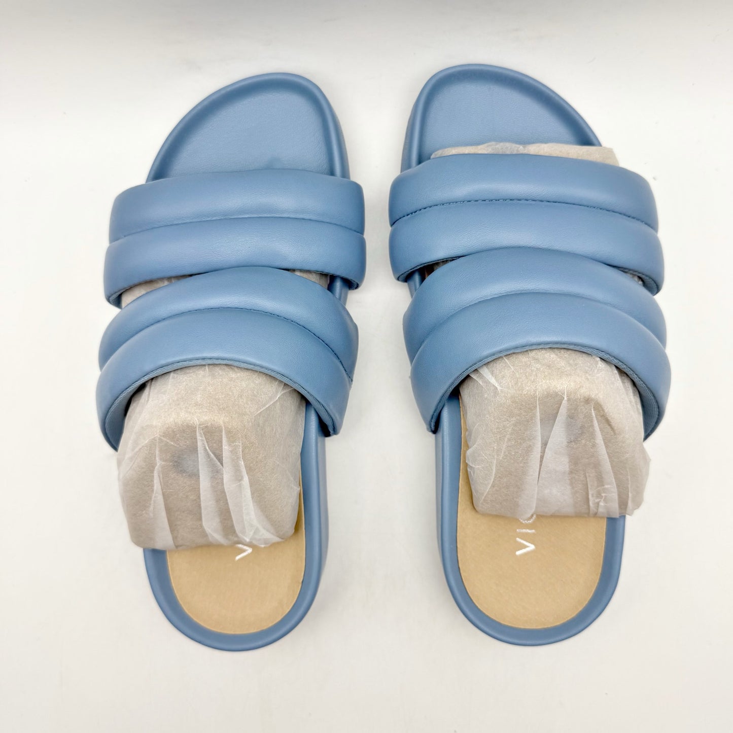 Vionic Womens Mayla Slide Sandals US 5 M EU 35 Blue Comfort NIB