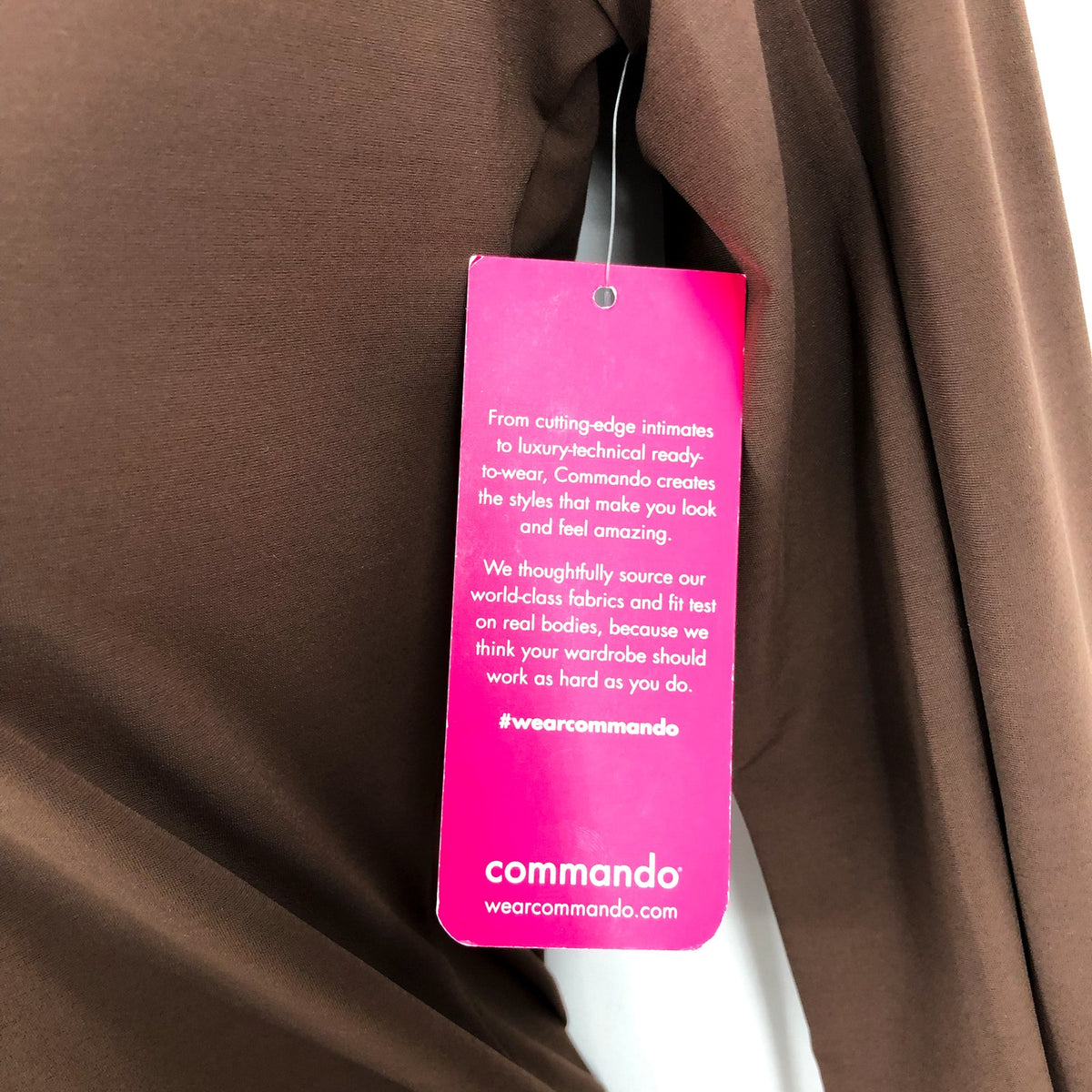 COMMANDO Women's Turtleneck Bodysuit Small Brown Long Sleeve Thumbholes NWT