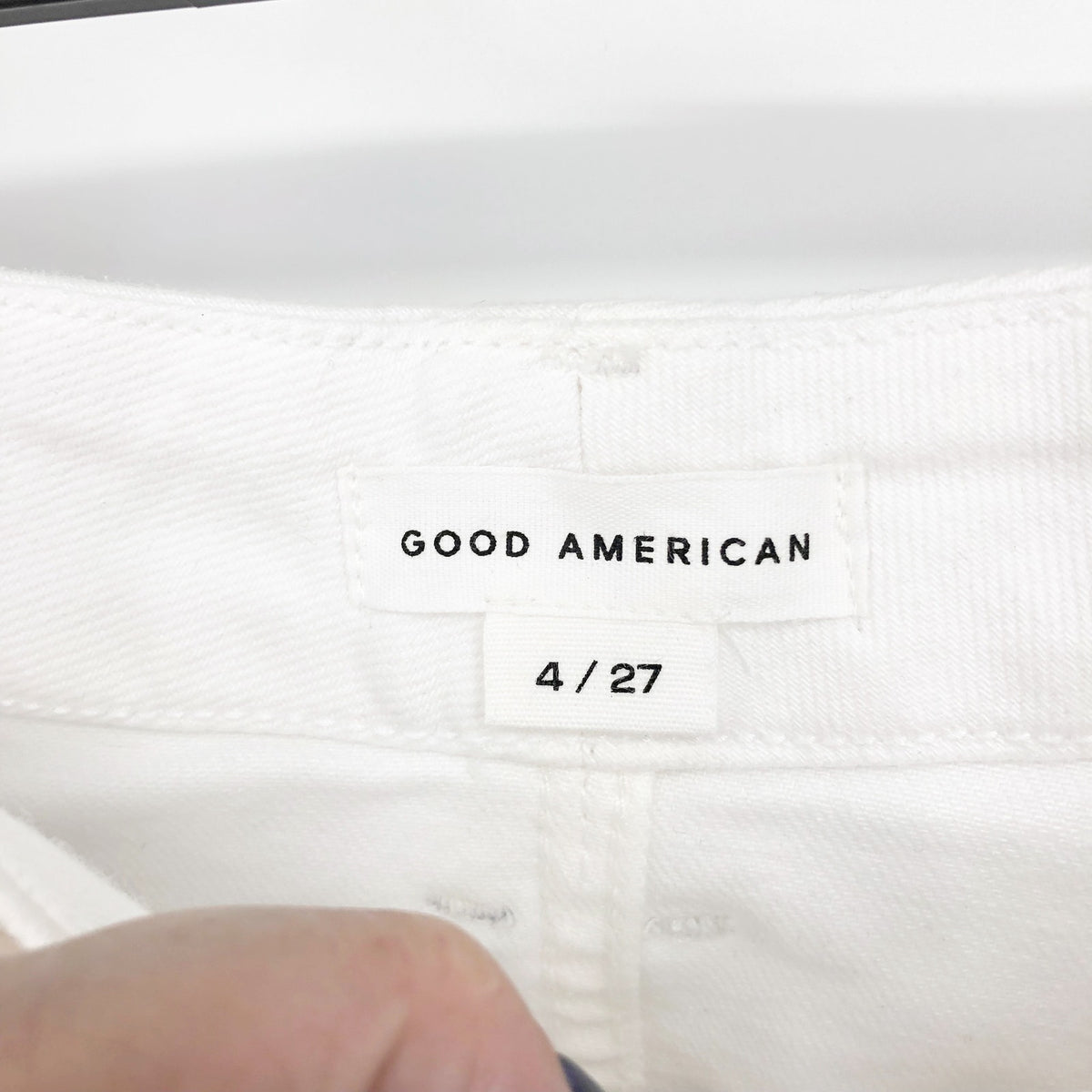 GOOD AMERICAN Good 90s Straight Jeans 27x31 US 4 White Denim High Rise NWT