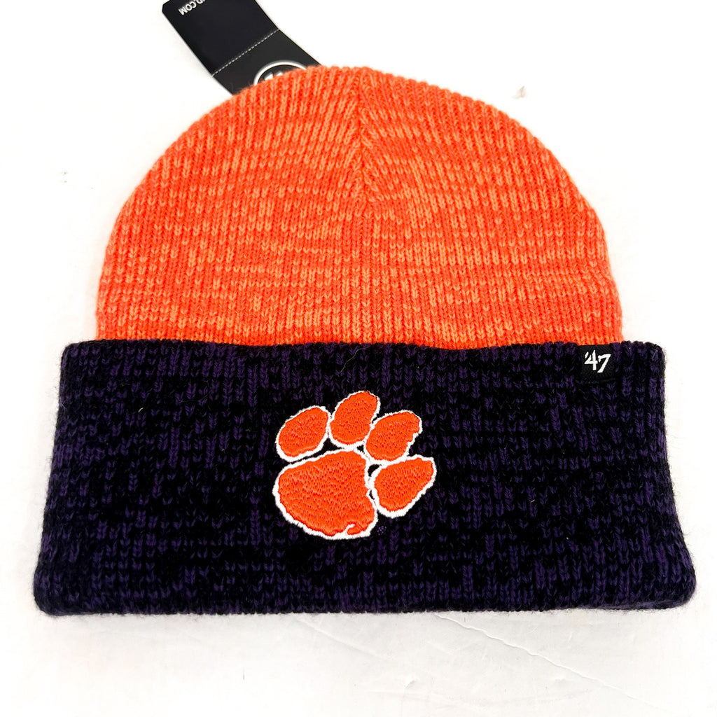 47 BRAND Men's Clemson Tigers Knit Beanie Hat One Size Orange NWT