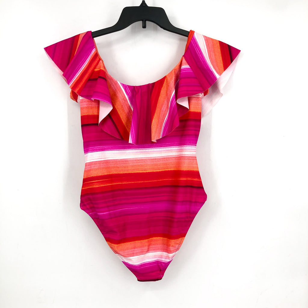 TRINA TURK Womens Solstice One Piece Swimsuit Size 4 Pink Off The Shoulder NWT