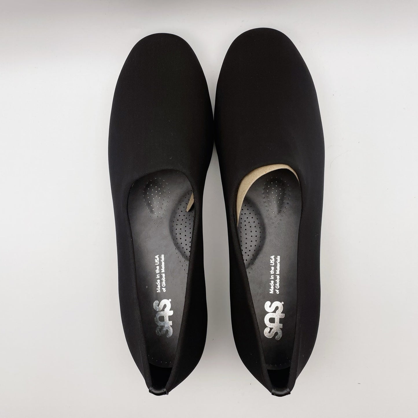 SAS Womens Bliss Slip on Wedge Loafer US 11.5 M Black Leather Lined NIB