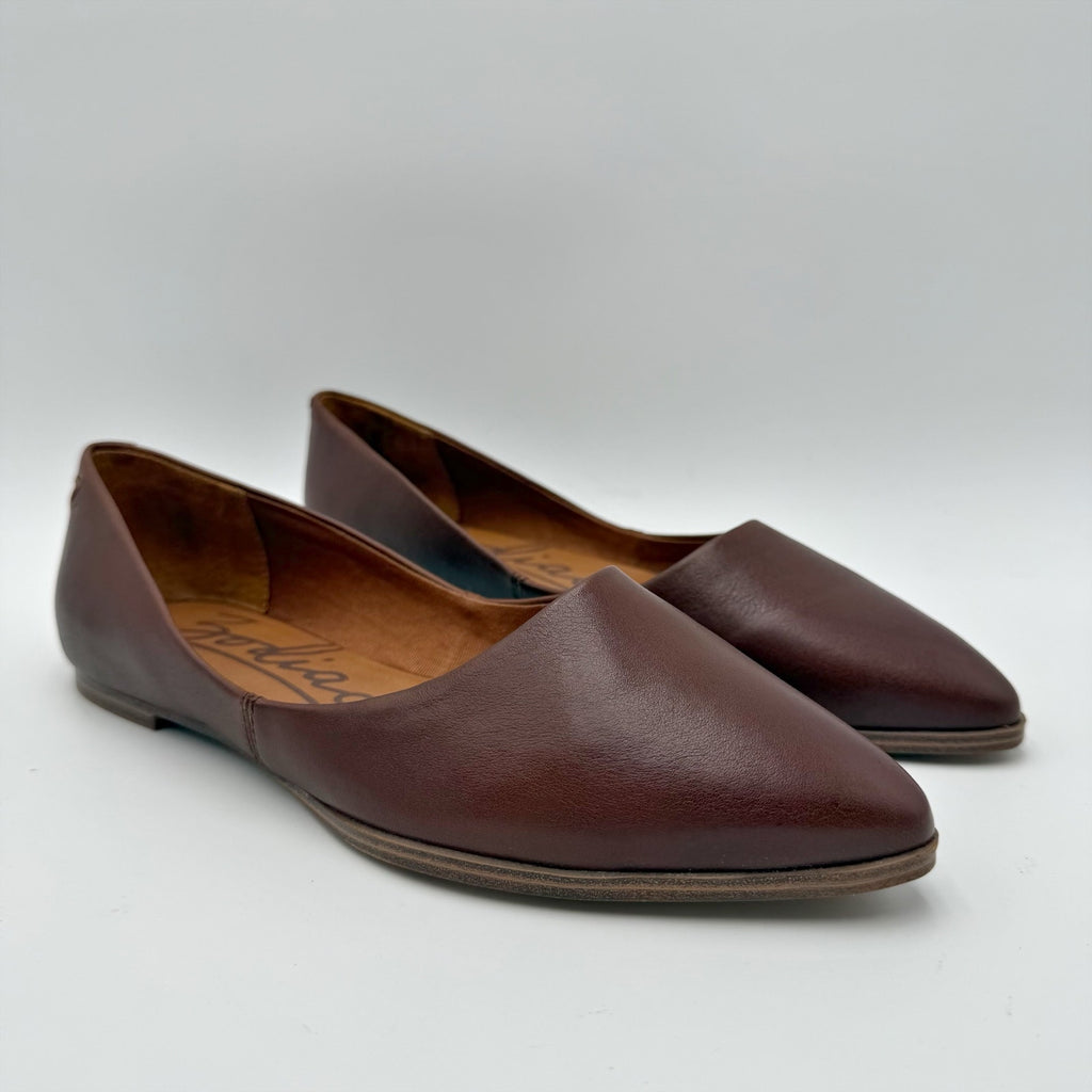 Zodiac Womens Hill Ballet Flats Size 7.5 M EU 38 Cognac Brown Leather NIB