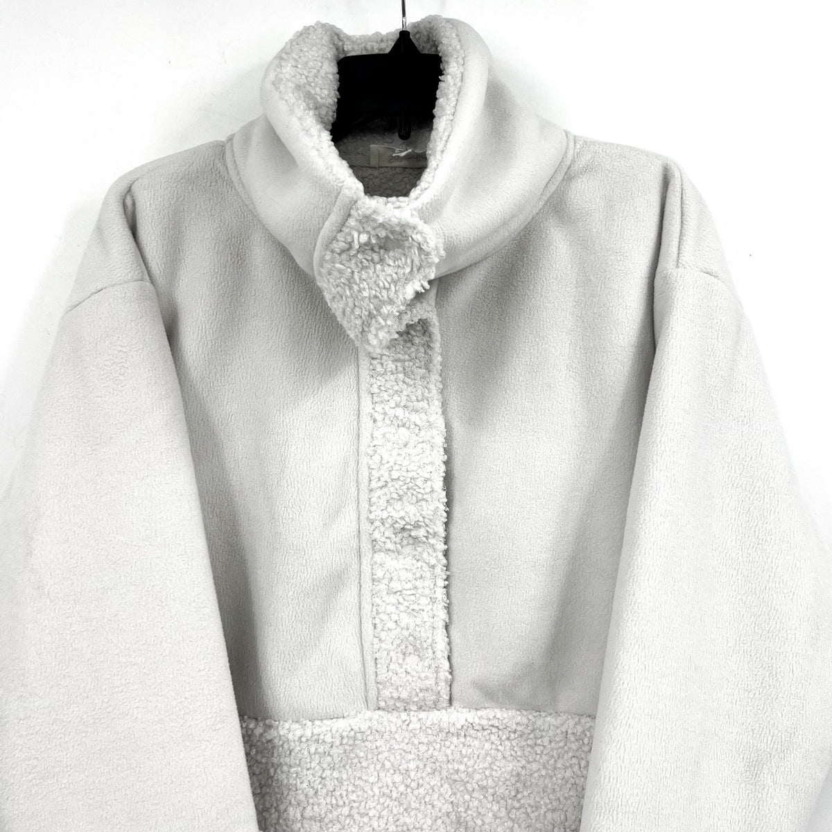 Splendid Womens Sienna Teddy Jacket Size XS Light Grey Pullover NWT
