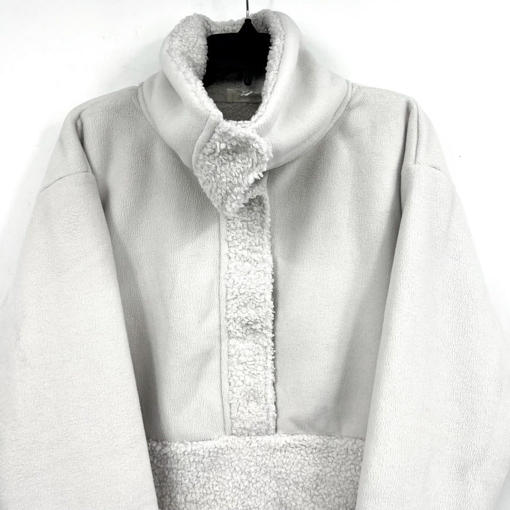 Splendid Womens Sienna Teddy Jacket Size XS Light Grey Pullover NWT