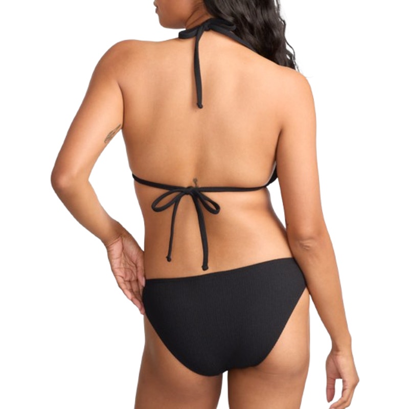 SUNSETS X Pacifica Women's Penny Hipster Bikini Bottom Large Black Rib NWT