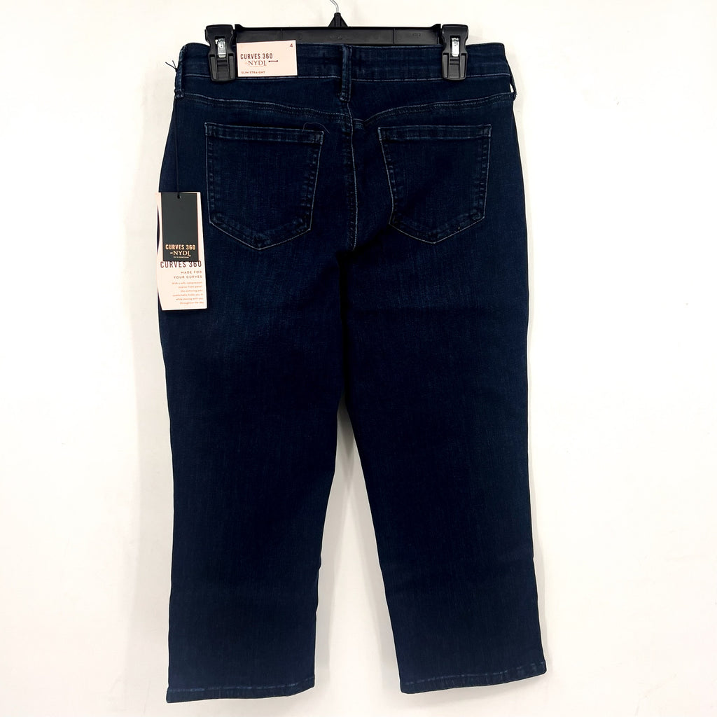 NYDJ Curves 360 Womens Slim Straight Crop Jeans Size 4 Mesquite Blue NWT